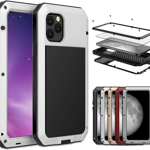 Shockproof Metal Case for iPhone 11 PRO MAX Gorilla Heavy Duty 360 Cover White - Picture 5 of 12